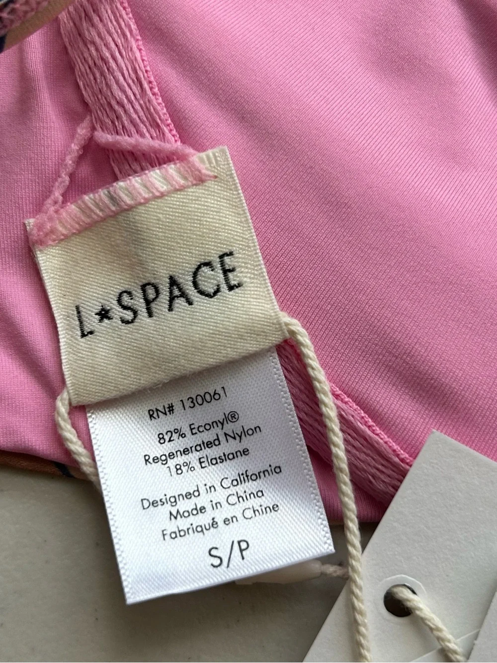 L*Space Eco Chic Rose Bikini Top Women's Size Small Sundazed Floral Swim